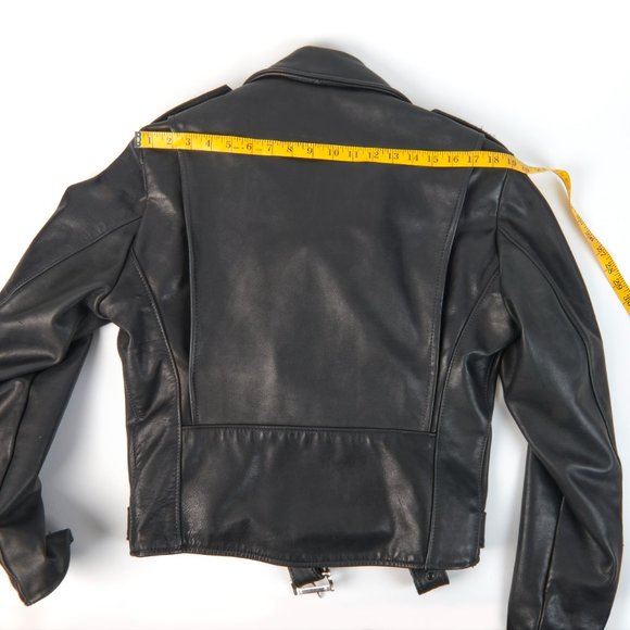 Brooks Black Leather Brando Motorcycle Jacket SIze 40 Made in USA Talon … - Picture 15 of 16